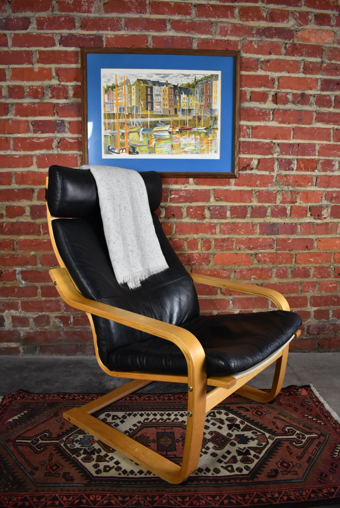 black leather ikea poang chairs - commodity fetish