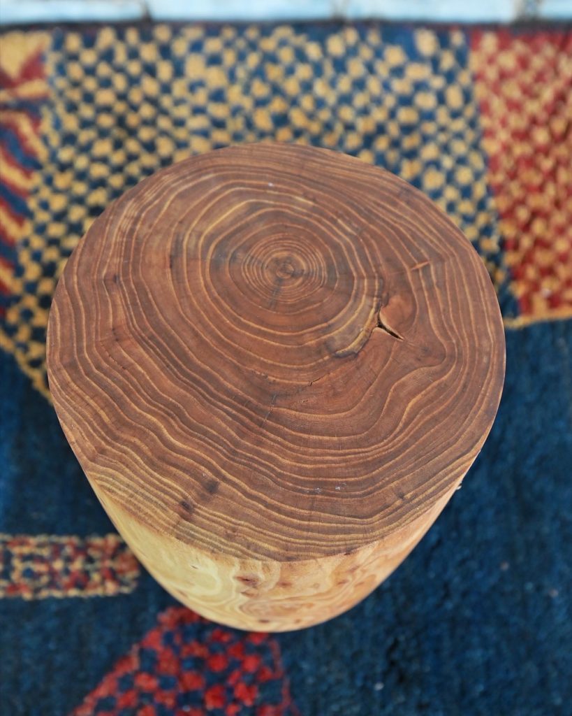 detail of a lovely wood table with warm hue