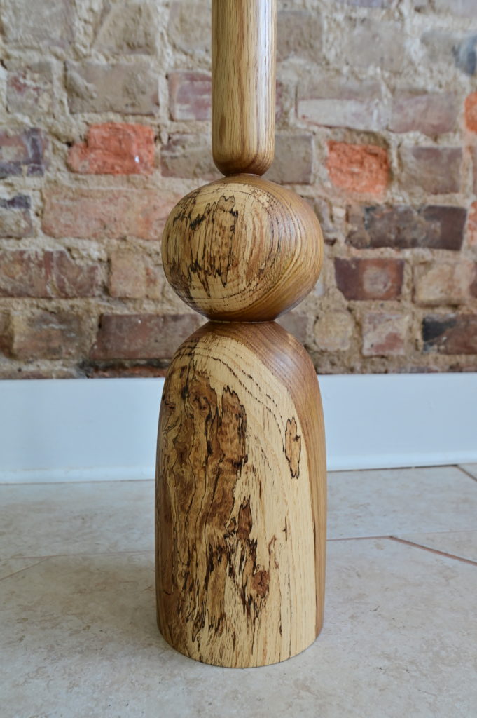 detail of oak wood spalting